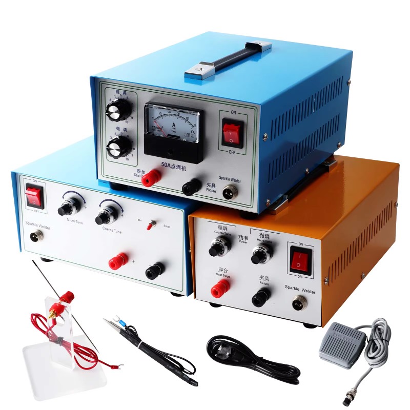 Argon Spot Welder Jewelry Welding Machine - 30/50/80/100A Pulse Sparkle Argon Spot Welder