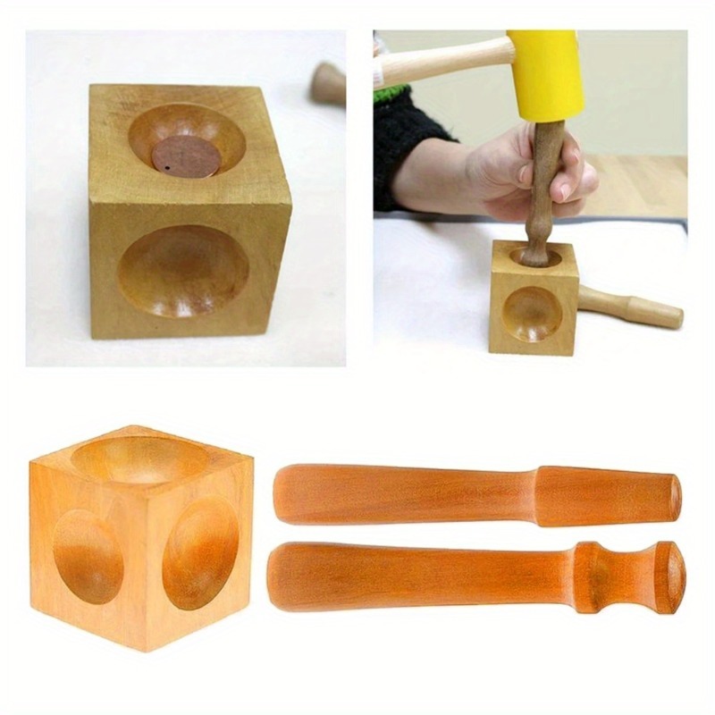 Jewelry Accessories Square Too - Dapping Block And Punch Set Jewelry Doming recension och pris