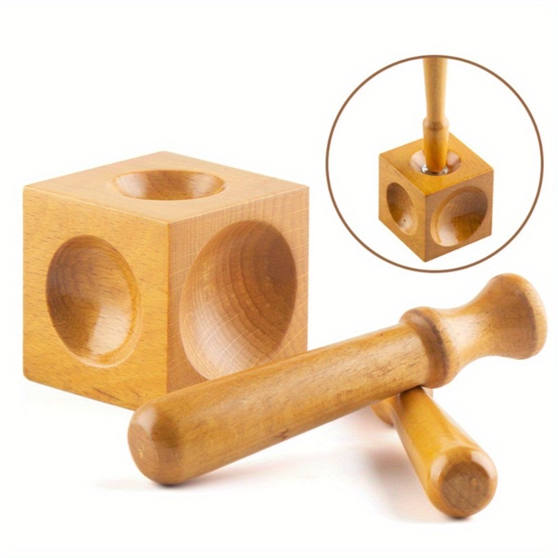 Jewelry Accessories Square Too - Dapping Block And Punch Set Jewelry Doming recension och pris