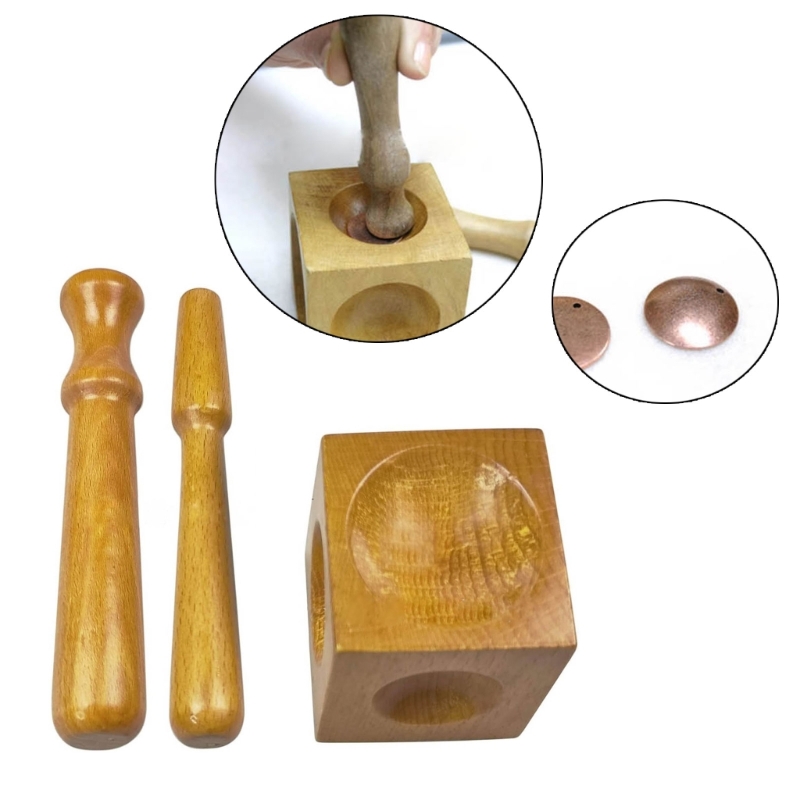 Dapping Block and Punches Set  - Dapping Block And Punch Set Jewelry Doming recension och pris