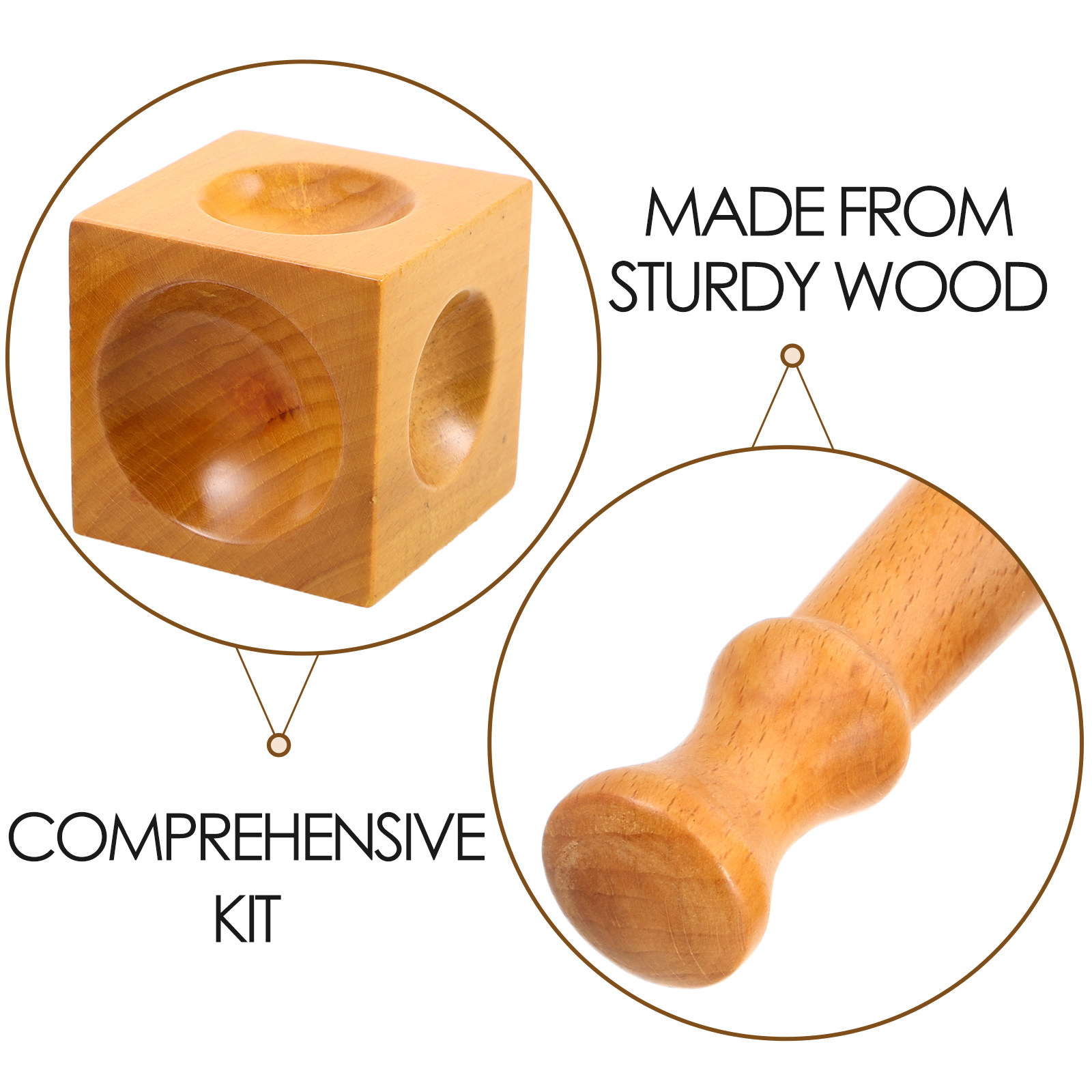 1Set Wood Dapping Block Set Wo - Dapping Block And Punch Set Jewelry Doming recension och pris