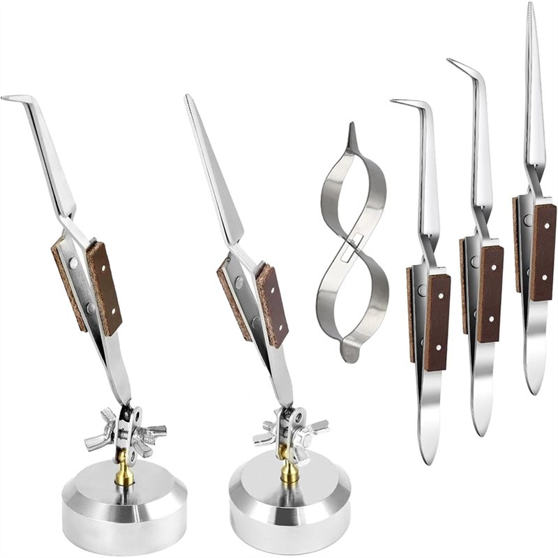 AT63-Soldering Tweezers With B - Third Hand Soldering Tweezers Base Clamp recension och pris