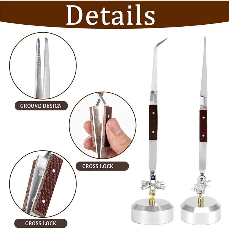 AT63-Soldering Tweezers With B - Third Hand Soldering Tweezers Base Clamp recension och pris