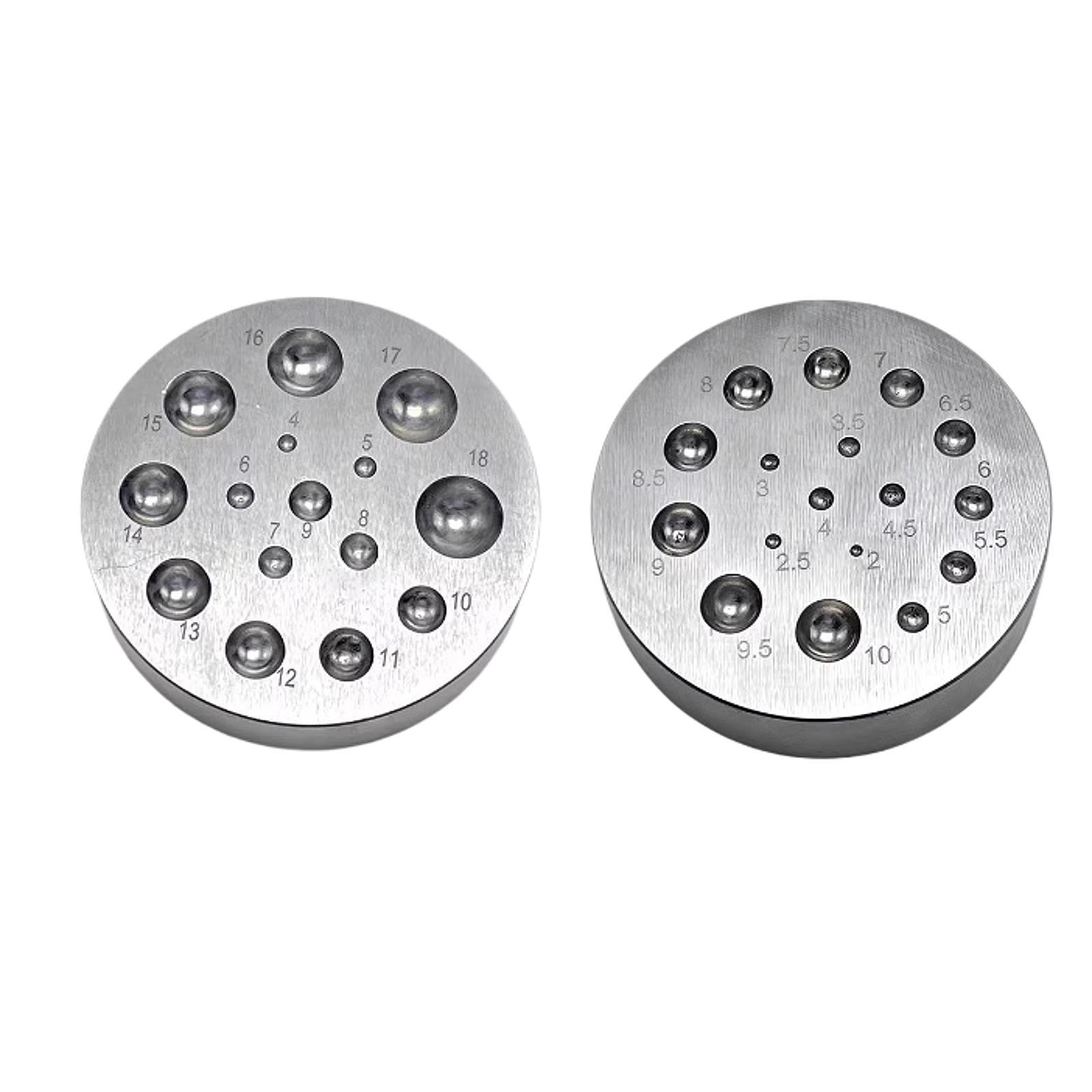 Jewelry Making Steel Dapping D - Dapping Block And Punch Set Jewelry Doming recension och pris