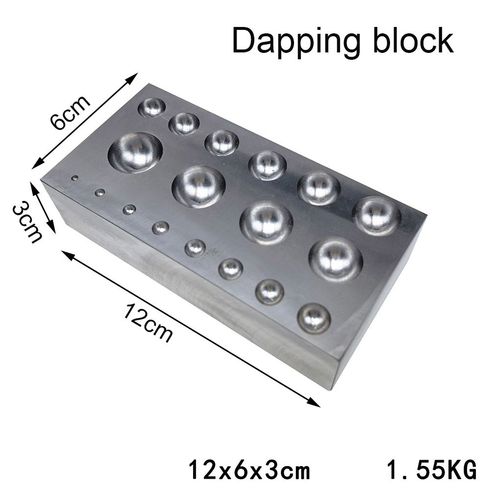 19PCS High Quality Steel Dappi - Dapping Block And Punch Set Jewelry Doming recension och pris