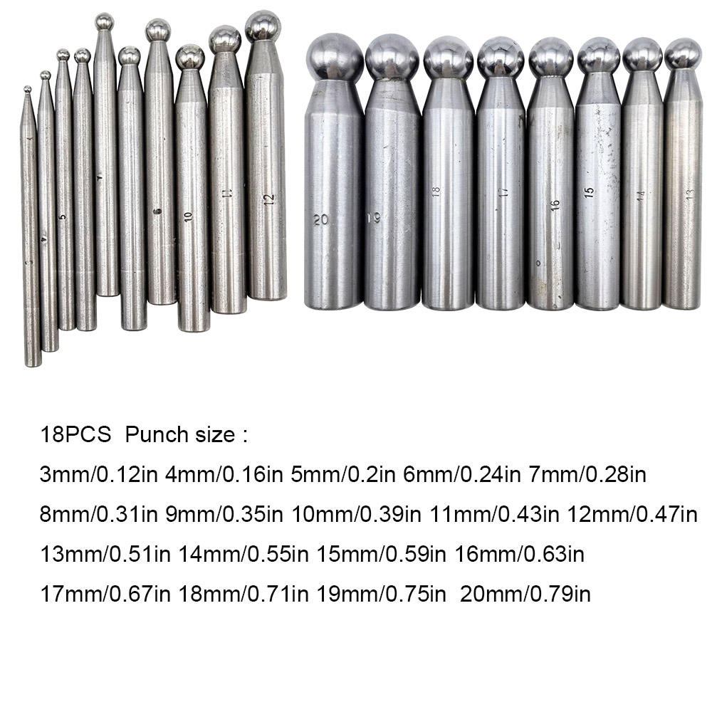 19PCS High Quality Steel Dappi - Dapping Block And Punch Set Jewelry Doming recension och pris