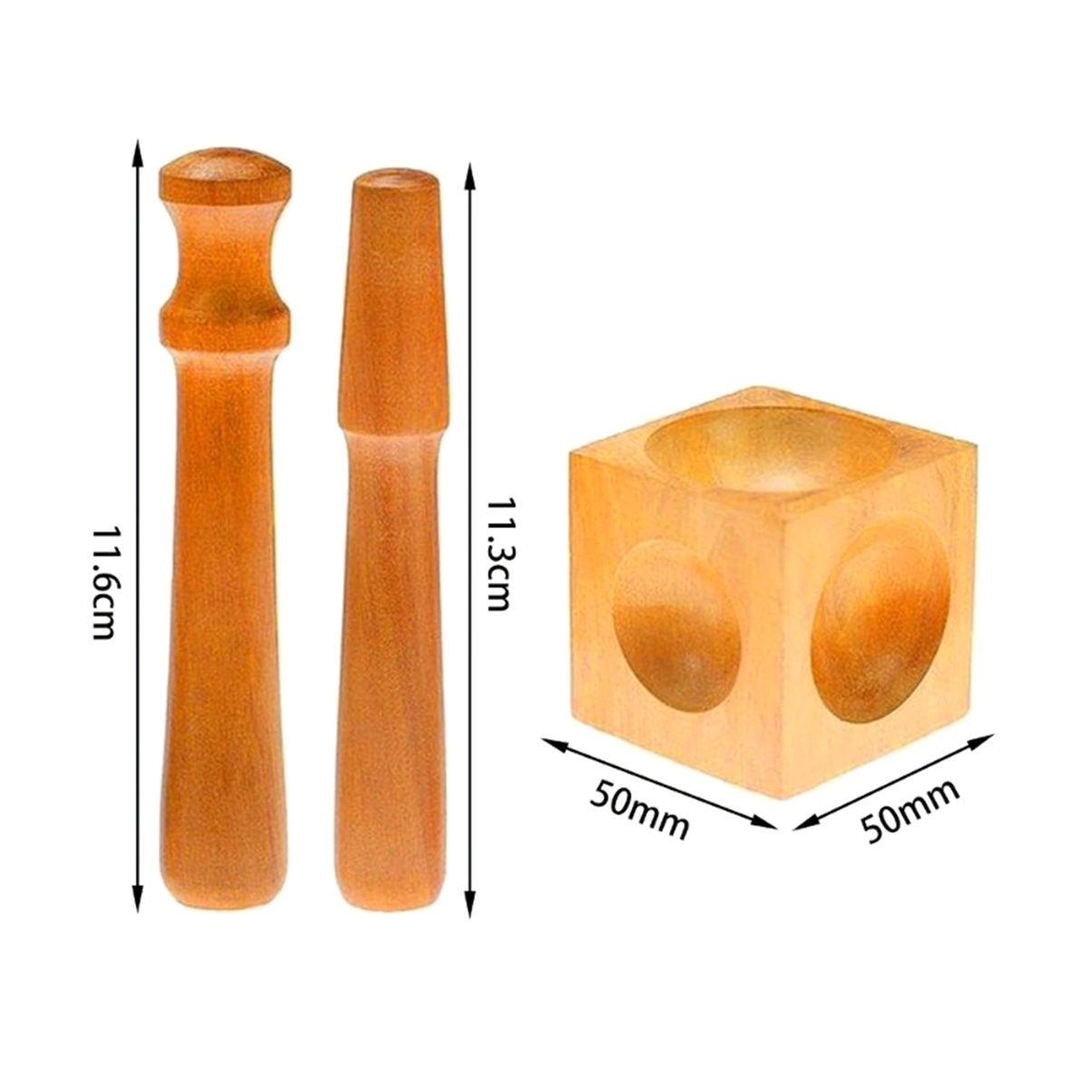 STOCK-Jewelry Accessories Squa - Dapping Block And Punch Set Jewelry Doming recension och pris