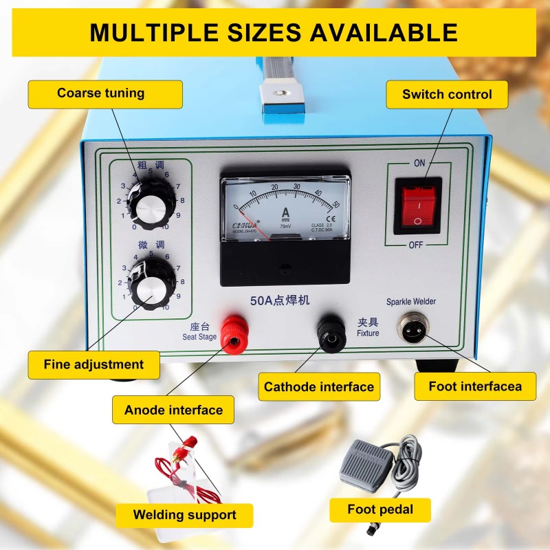 30/50/80/100A Pulse Sparkle Ar - Argon Spot Welder Jewelry Welding Machine recension och pris