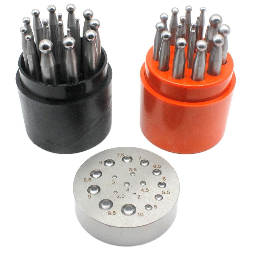 17PCS Punches Set Dapping Bloc - Dapping Block And Punch Set Jewelry Doming recension och pris