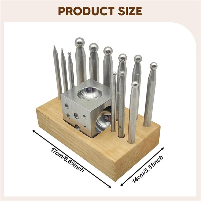 BAAG-For Jewelry Making And Me - Dapping Block And Punch Set Jewelry Doming recension och pris