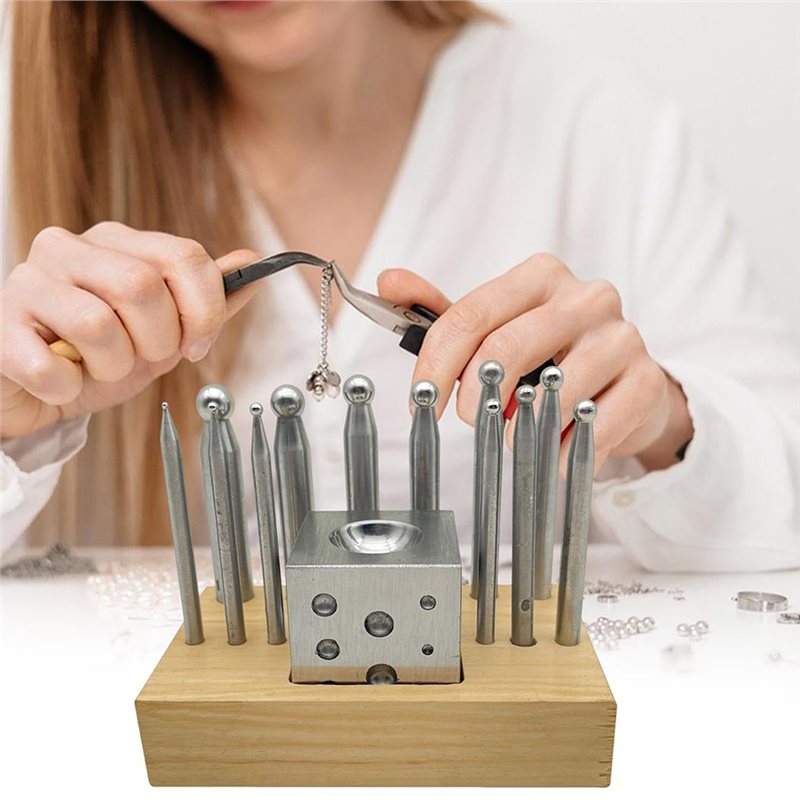 BAAG-For Jewelry Making And Me - Dapping Block And Punch Set Jewelry Doming recension och pris