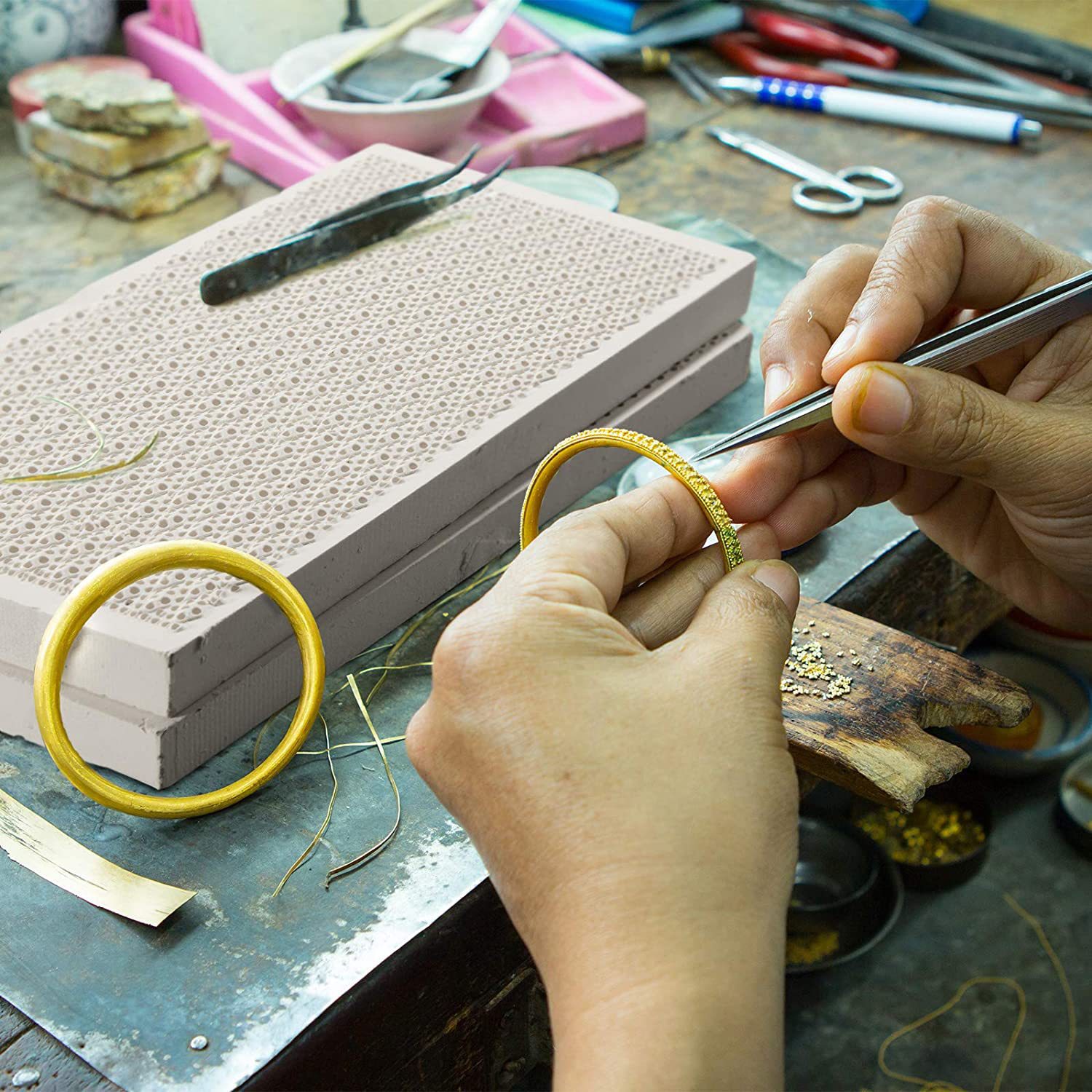 Ceramic Honeycomb Soldering Bo - Jewelry Soldering Board Ceramic Honeycomb recension och pris