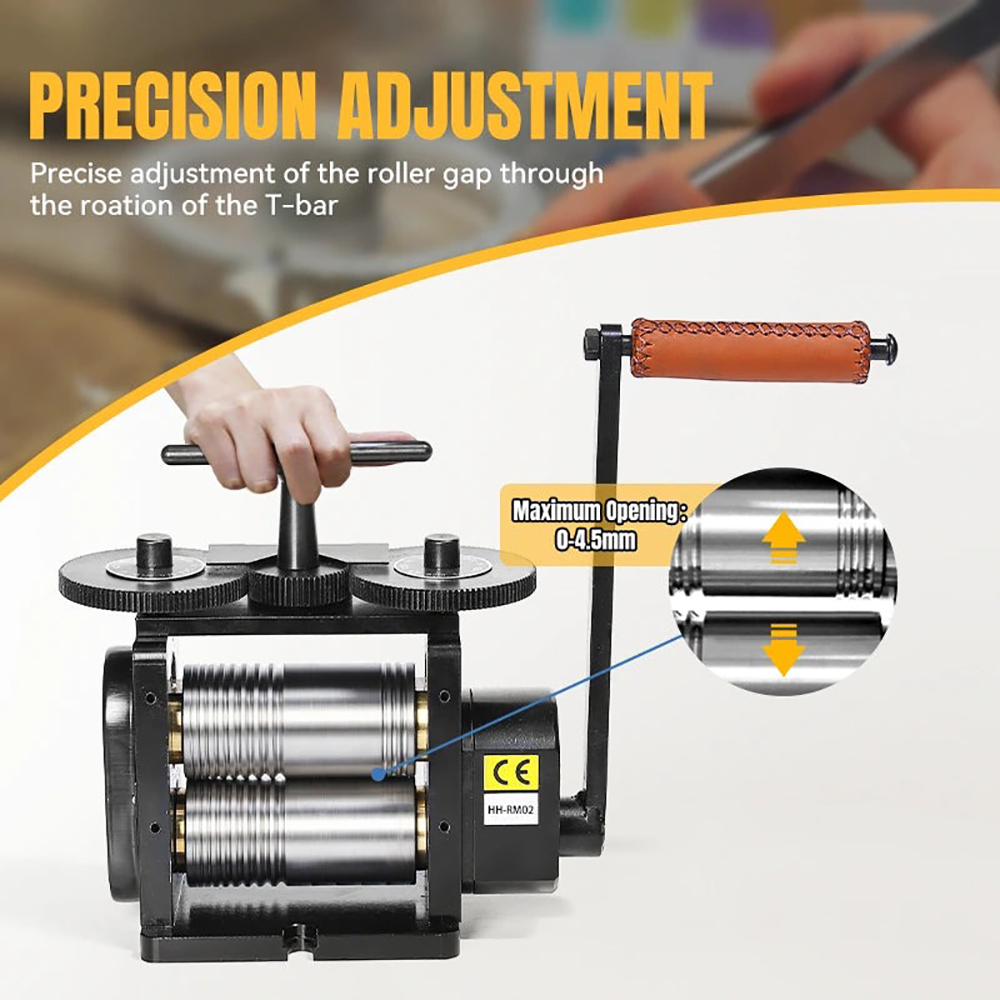 130mm Combination Flat & Wire  - Jewelry Rolling Mill Manual Wire Flat Roller recension och pris