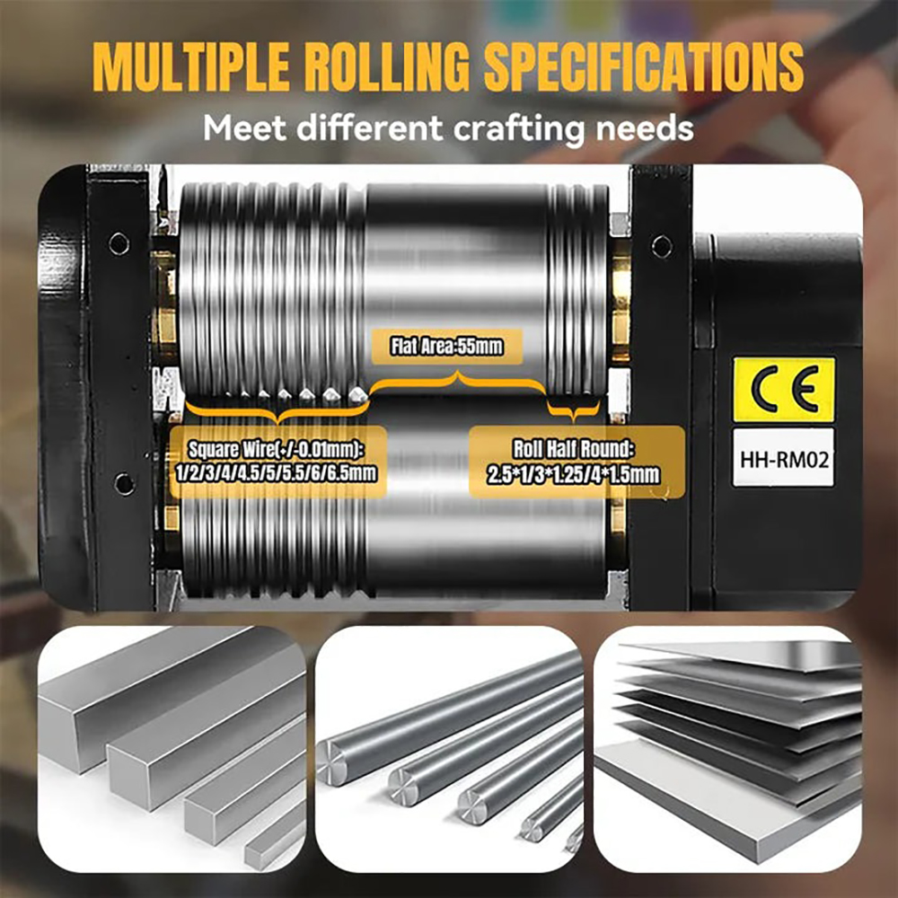 130mm Combination Flat & Wire  - Jewelry Rolling Mill Manual Wire Flat Roller recension och pris